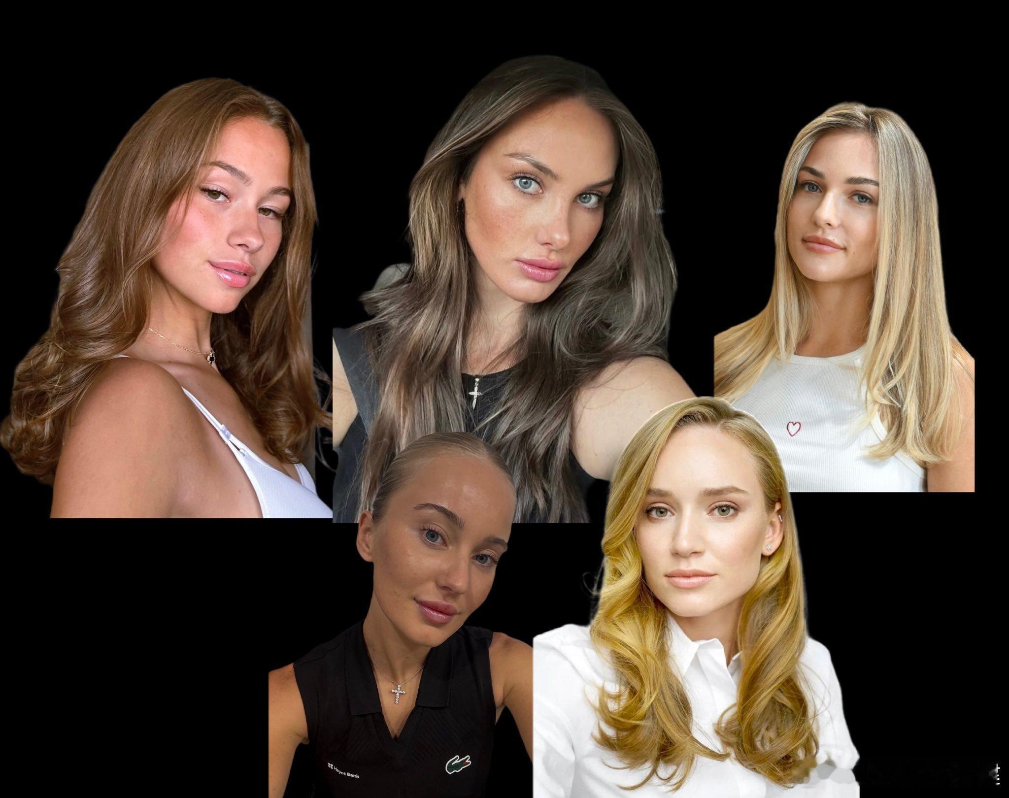 目前巡回赛最美的五位球员，你们同意吗？布兰斯汀Ekaterina Reyngol