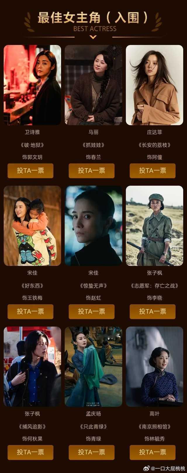 百花奖赵丽颖三部女主电影应该是被分票了吧。是不是也可以叫遗珠 