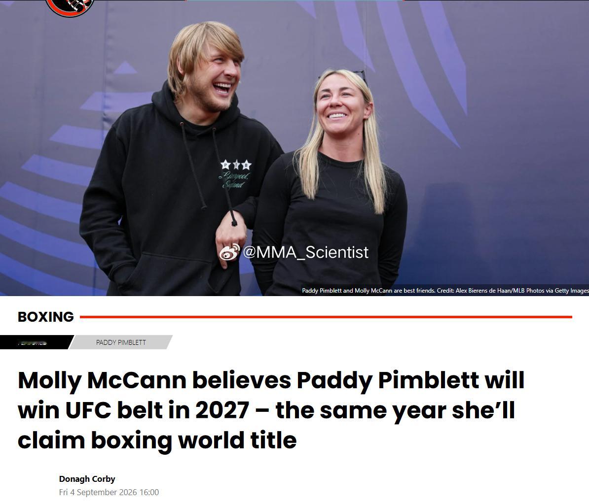 “肉球”莫莉-麦卡恩（Molly McCann）认为，“英国古惑仔”帕迪·皮布莱