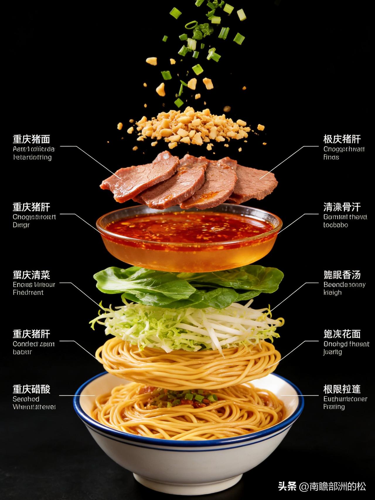 这种猪肝面的产品图以前可能要设计很久，现在 Ai 几分钟搞定！