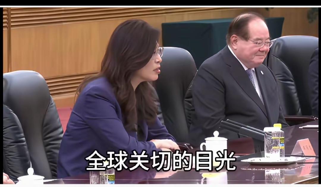 郑立文主席在北京人民大会堂发言时，边上正襟危坐的戴眼镜老者火出了圈，能够坐在这个