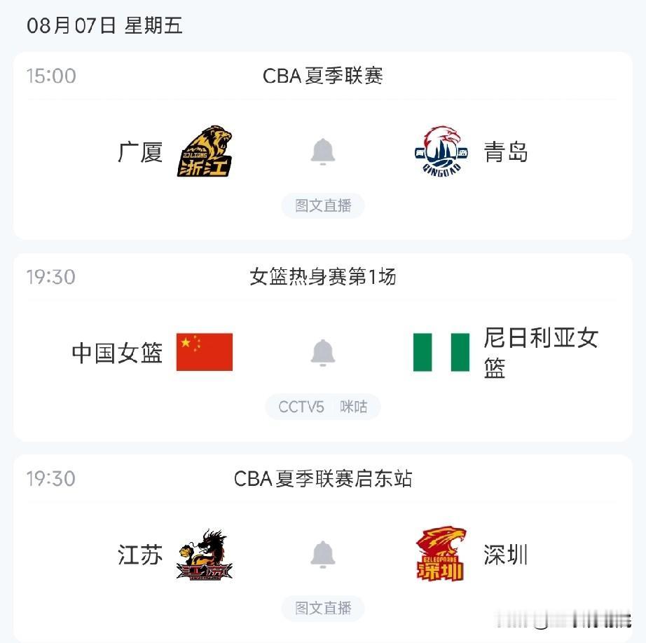 CBA夏季联赛正式开打，首战广厦对阵青岛！

NBA夏季联赛如火如荼，而到了CB