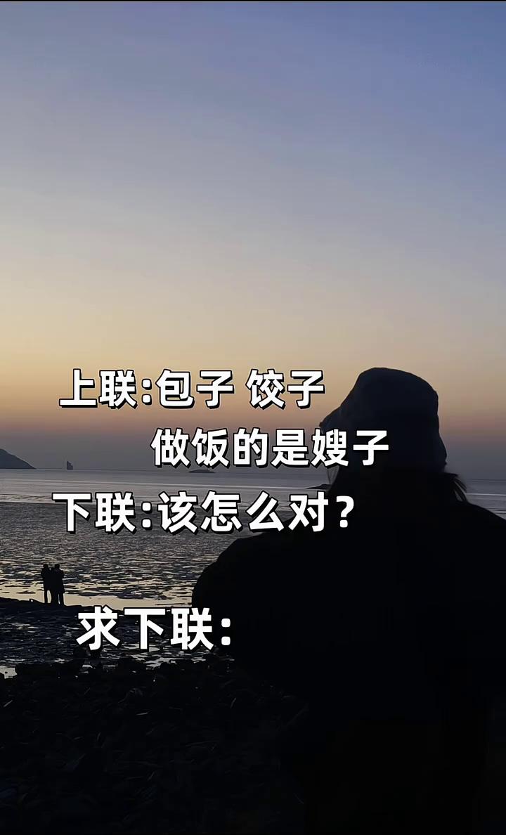 上联：包子饺子做饭的是嫂子。下联：该怎么对？求下联。