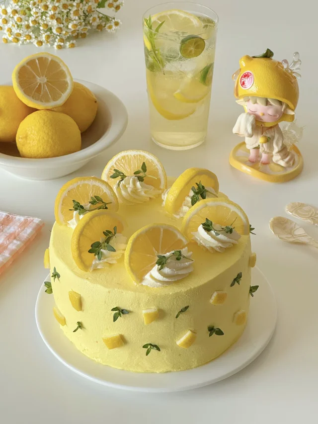 吃一口夏天🍋柠檬凝乳蛋糕🍰酸柠气泡MIMI🍃
