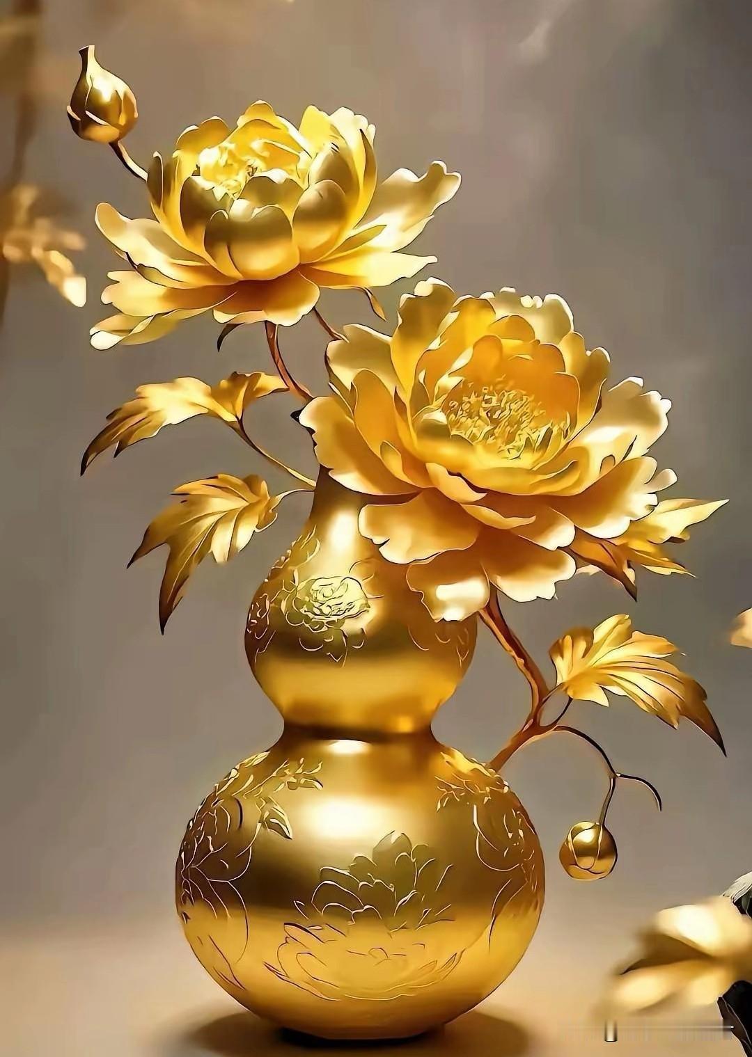 花开富贵，福满人间。