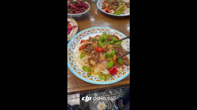 面拉，撸铁#大疆osmo360##新疆拌面#