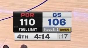 哈哈哈哈比赛焦灼起来了 开拓者vs勇士 ​​​