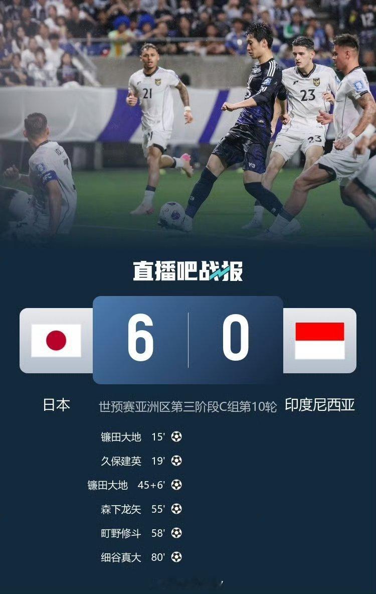 日本6比0印尼没毛病，这就是小学数学题已知：日本踢男足7：0印尼踢男足1：0问：