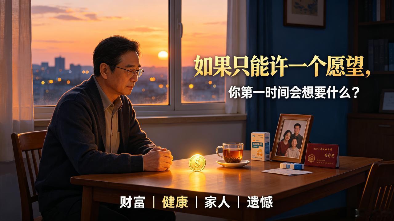 假如老天爷现身，只允许许下一个愿望，切不可贪心多求。
不妨静下心来问问自己，若机