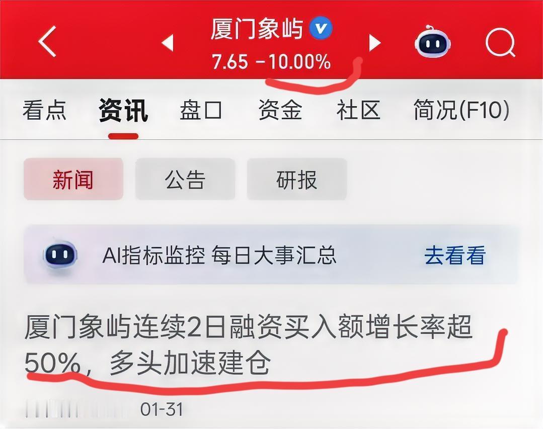 真的太难以理解了。
1月31号消息：融资买入增加，多头建仓。
2月1日，就跌停。