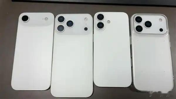 据称是苹果 iPhone 17 和 17 Air 的镜头保护圈配色的爆料，分别对