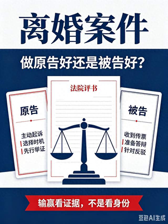 #离婚案件： 做原告好还是被告好?#