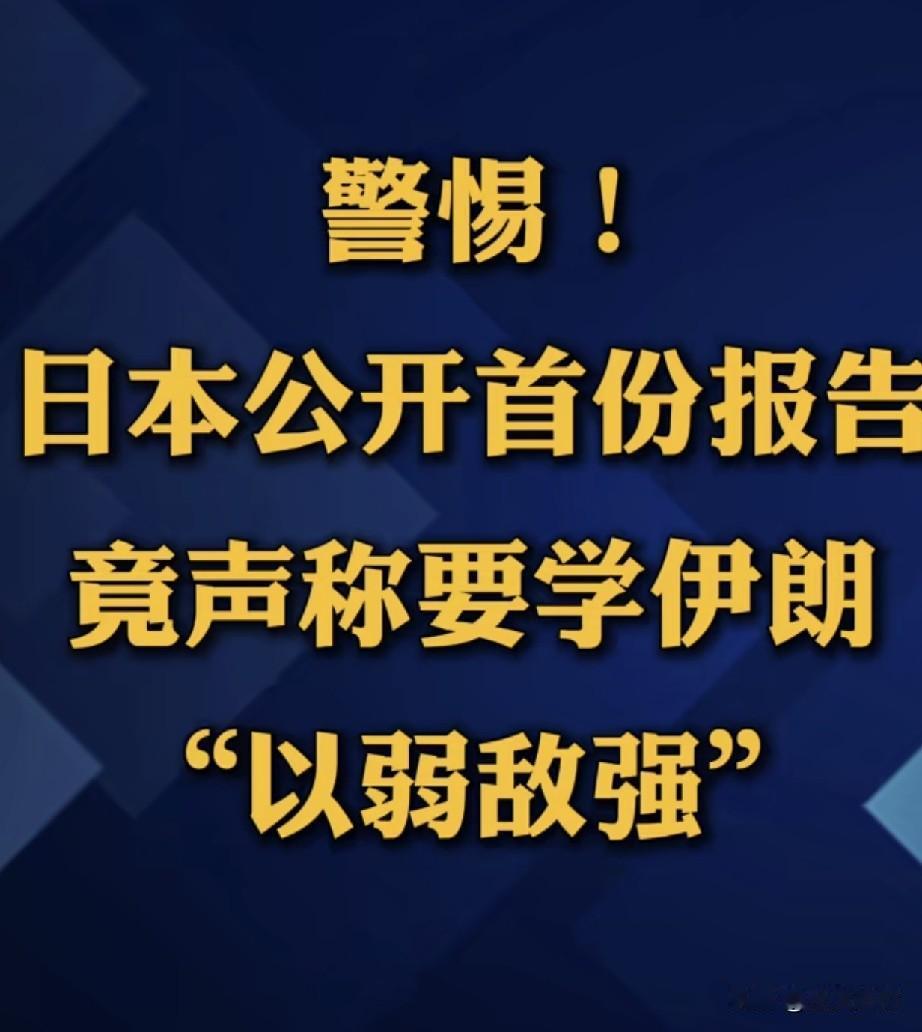 日本感觉自己又行了，竟然公开报告称要“以弱敌强”！
根据日本《每日新闻》报道称，