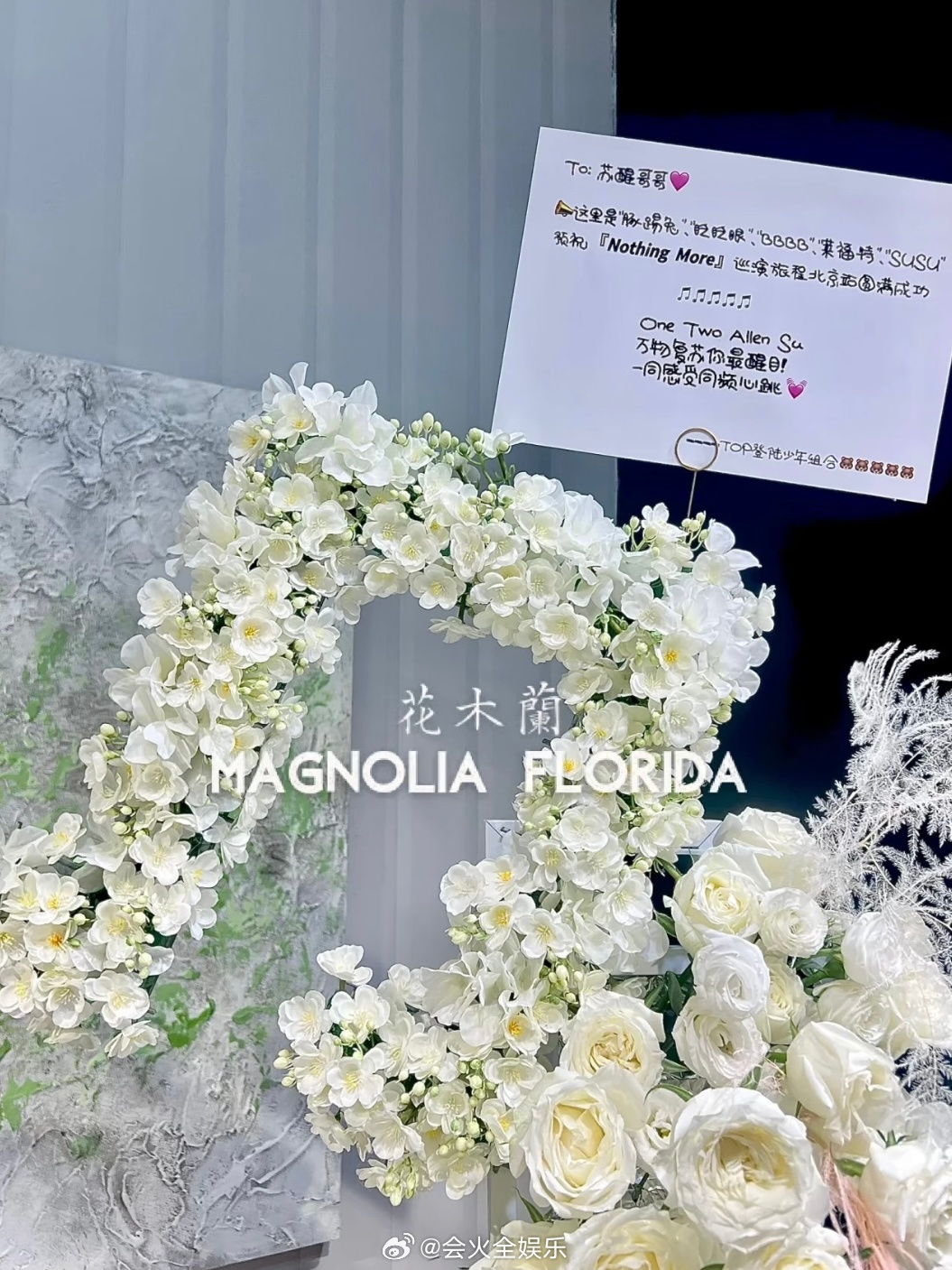 好可爱的五小登！登陆少年给苏醒送演唱会花篮登陆少年祝苏醒演唱会圆满成功 ​​​