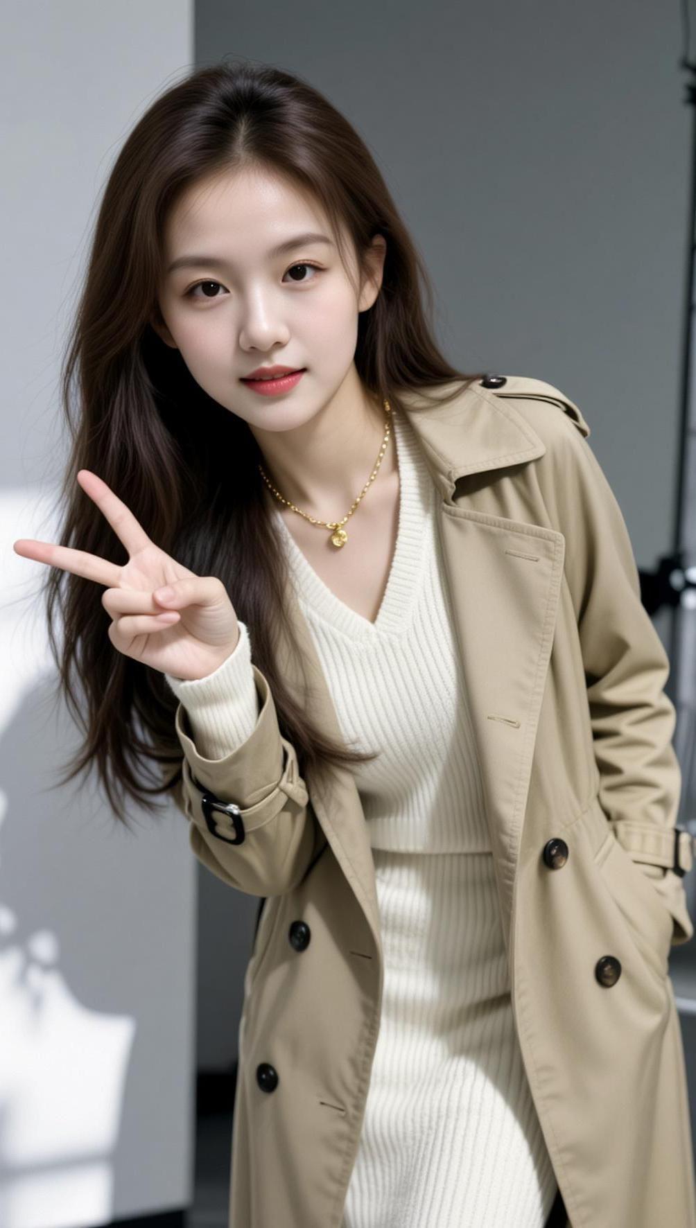 AI风衣时尚写真  抖音ai创作