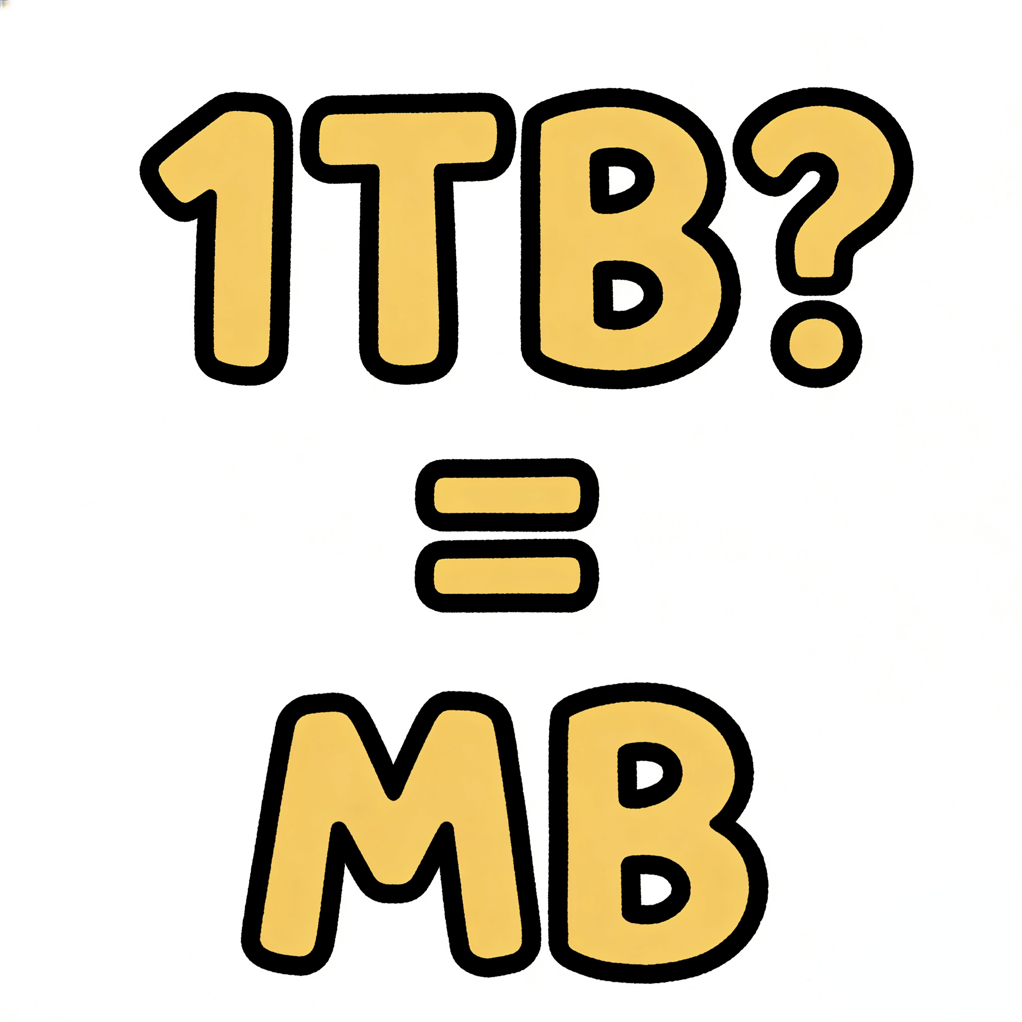 每周一提问时间到你知道1TB等于多少MB吗？(留下你的答案，周六揪5个铁粉发红包