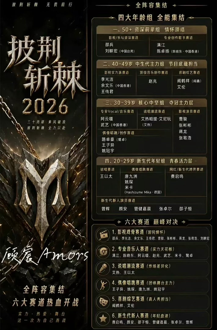 披荆斩棘2026直播形式披荆斩棘披荆斩棘2026连播四天 全开麦+直播+连播四天