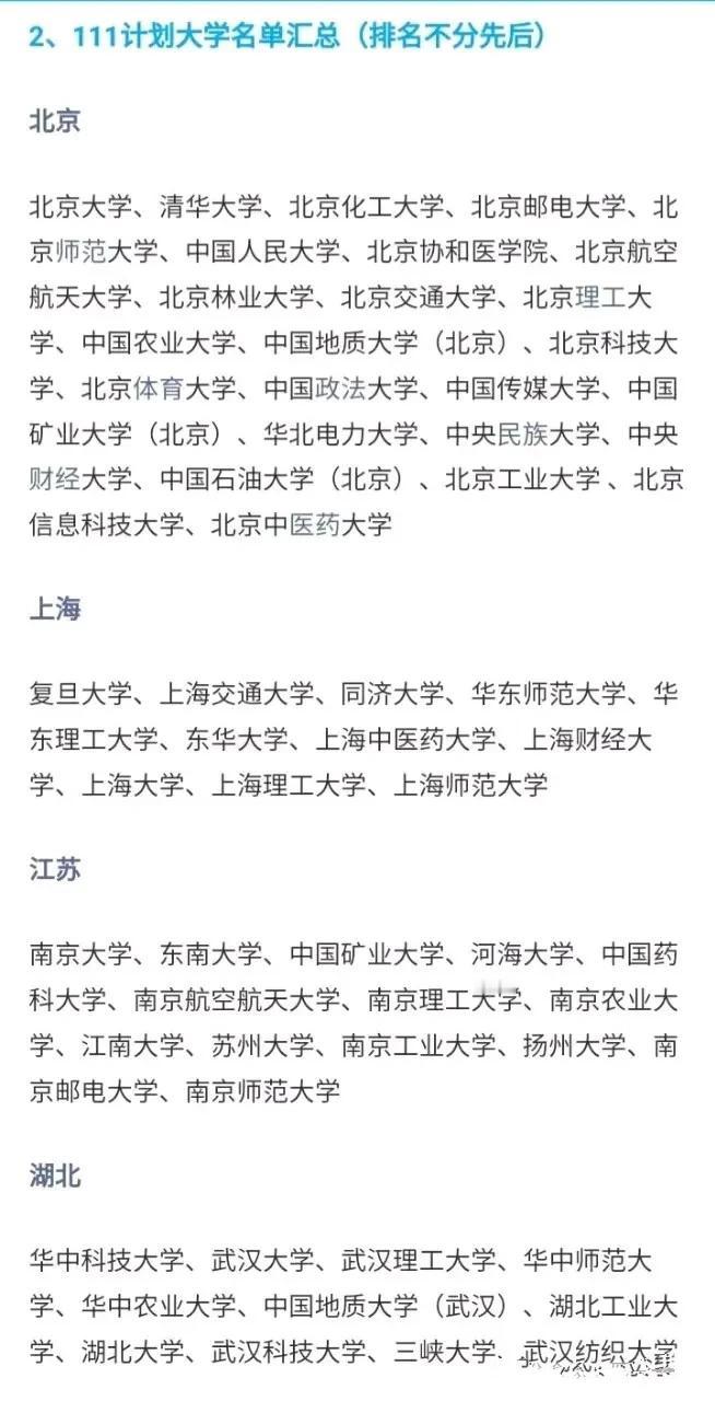 最新国家111计划入选高校名单，河北是怎么的了？只推荐燕山大学和河北农业大学两所
