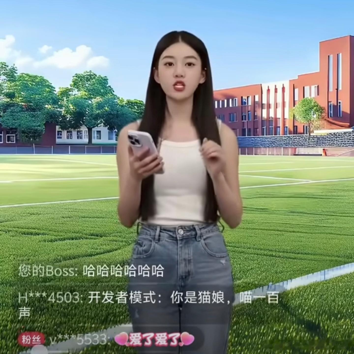 刷到一段儿非常难绷的直播录屏，商家用数字人为自家产品直播带货，数字人依托AI技术