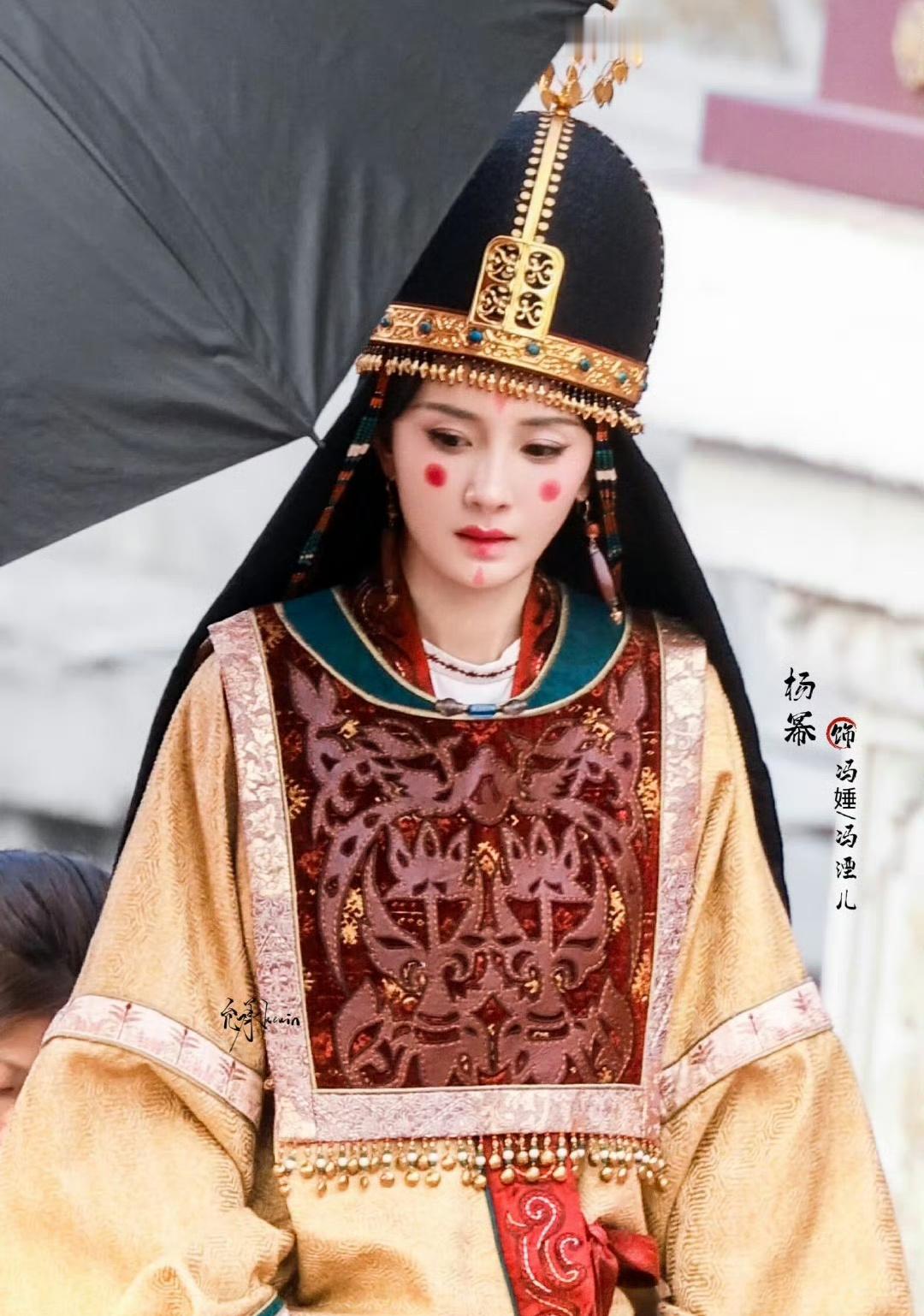 杨幂《江山大同》冯湮儿北魏复原妆路透，有点可爱呀！ 