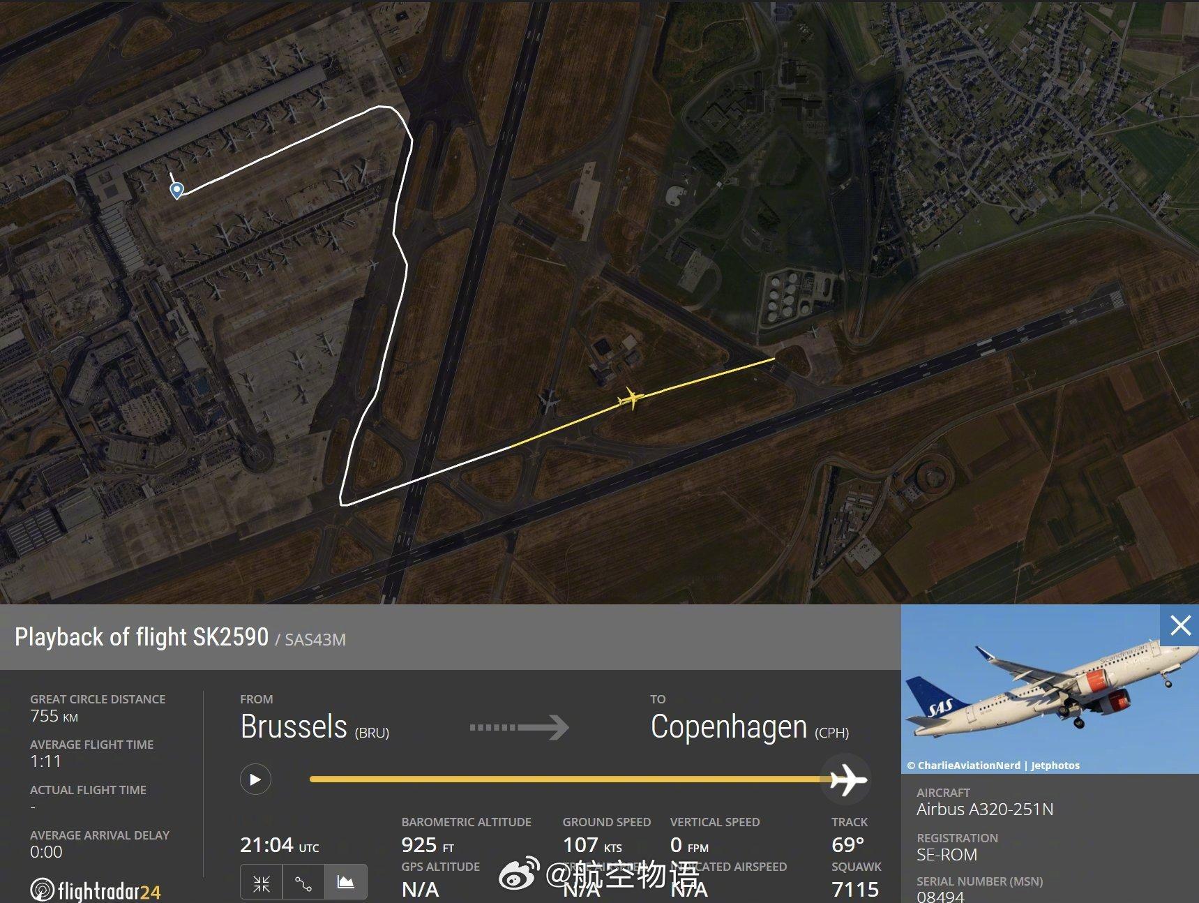 【机组疯了？滑行道加速想起飞】Flightradar24的ADS-B 数据显示，