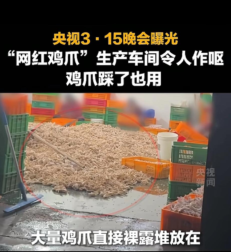 爱吃鸡爪的天塌了。

看完今年315曝光的鸡爪黑幕，真的想吐。车间污水横流、鸡爪