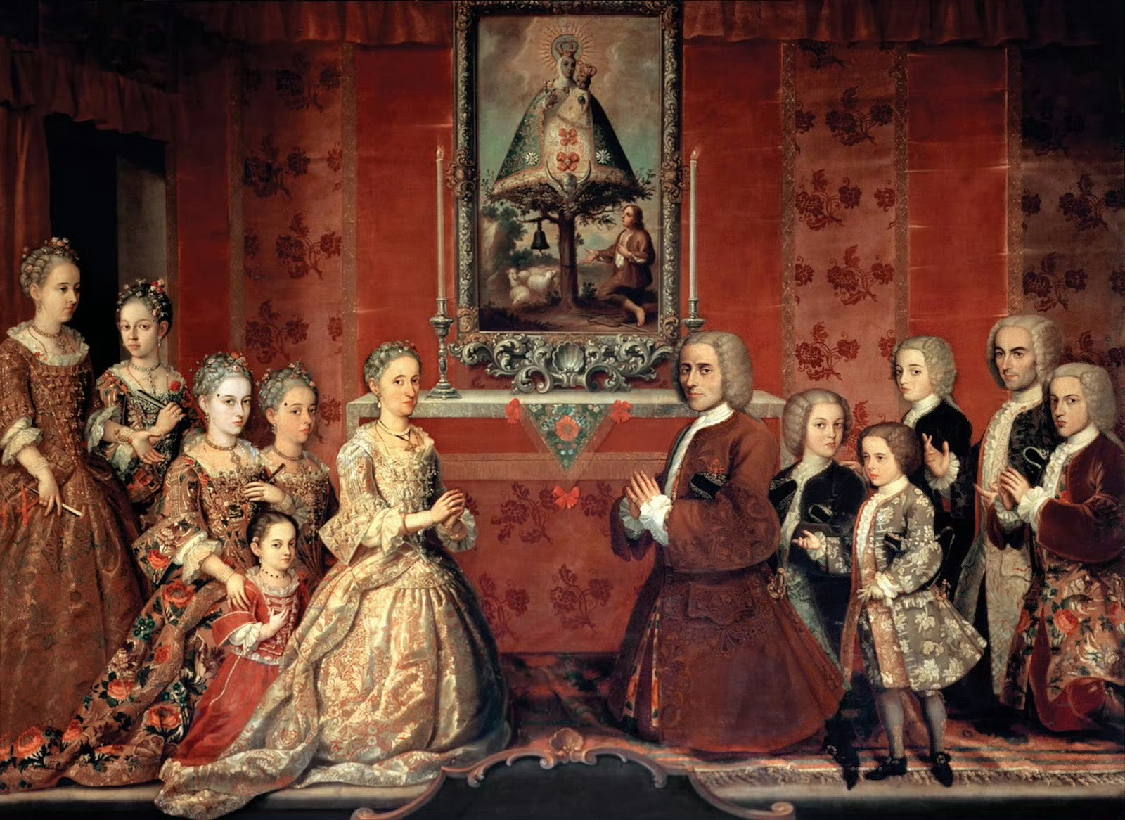 画家佚名  Aristocratic Family in New Spain 