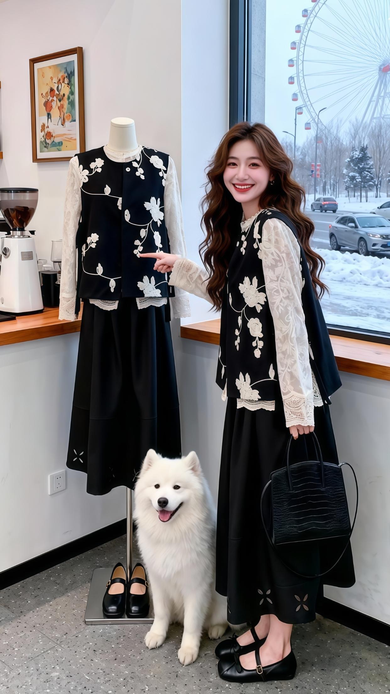 复古穿搭 女神范 韩系穿搭 显瘦套装 优雅气质