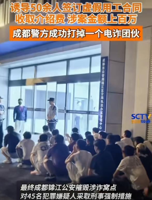 这才叫“一锅端”，真是大快人心！一个伪装成正规公司的45人诈骗团伙，用提供务工人