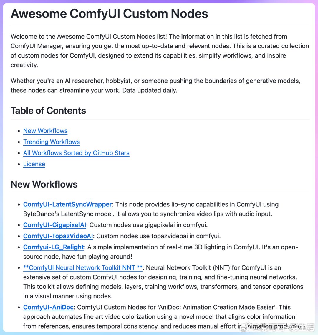 【[181星]ComfyUI-Workflow/awesome-comfyui：