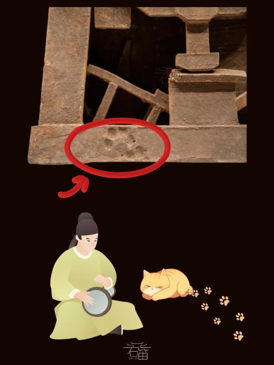 两千年前的汉代小猫，爪印🐾留在了文物上