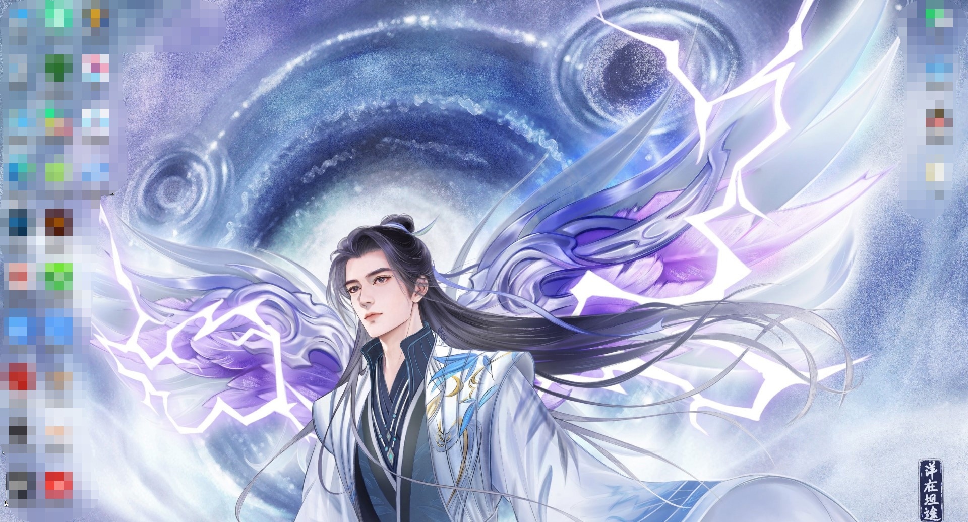 换上新壁纸了，每次画这个尺寸都是为了换电脑壁纸[笑cry][笑cry][笑cry