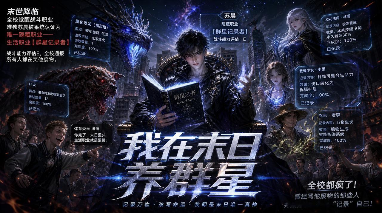 末日降临他觉醒生活职业被全校嘲笑，谁知半个月后，全校跪求他出手！
全校觉醒战斗职