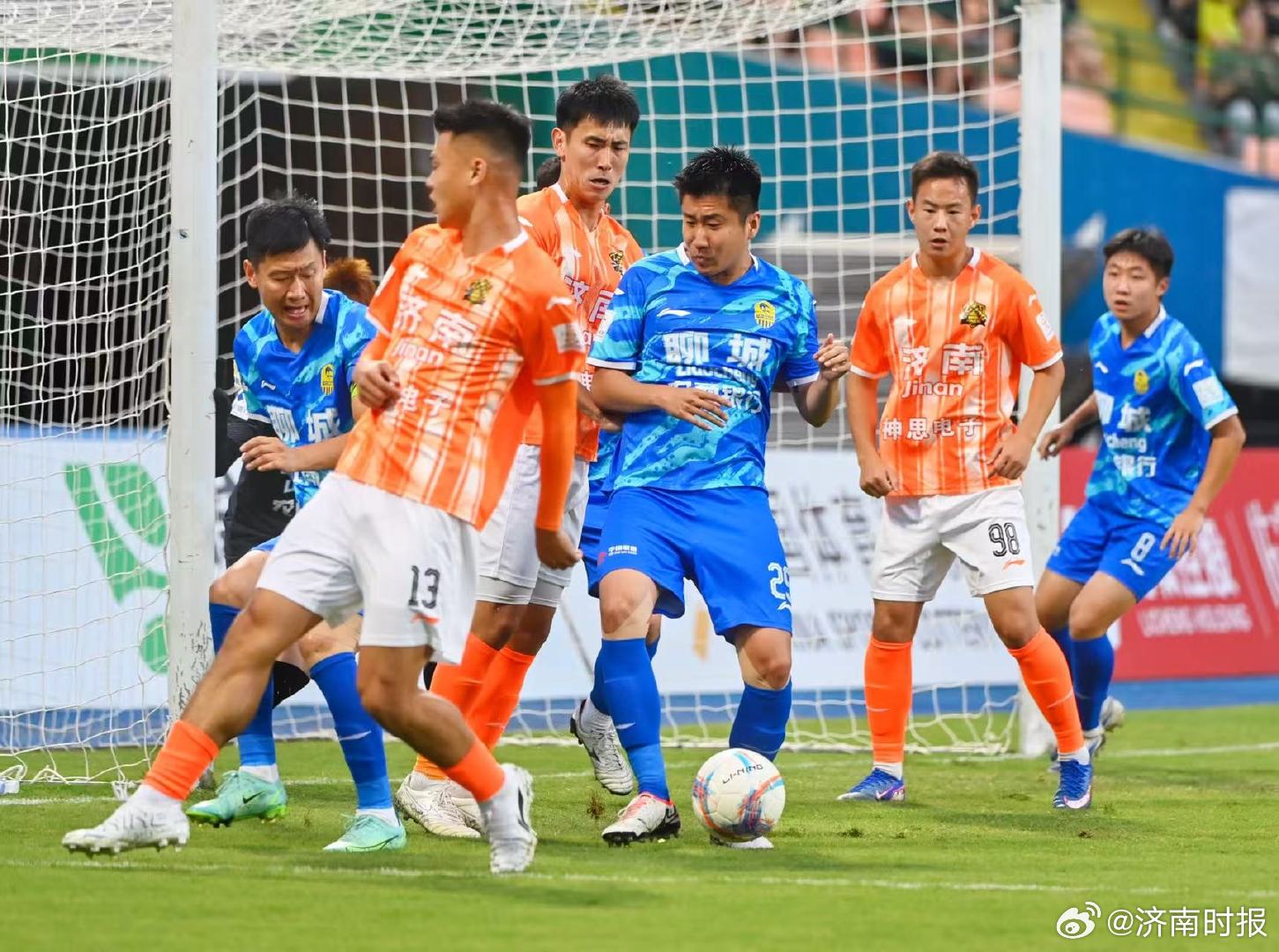 #聊城队取得6连胜#【 #齐鲁超赛济南1比2聊城# 】6月28日晚的山东省体育中