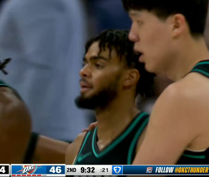 杨瀚森职业生涯第一次和事佬吕佩尔被判一级恶意犯规！