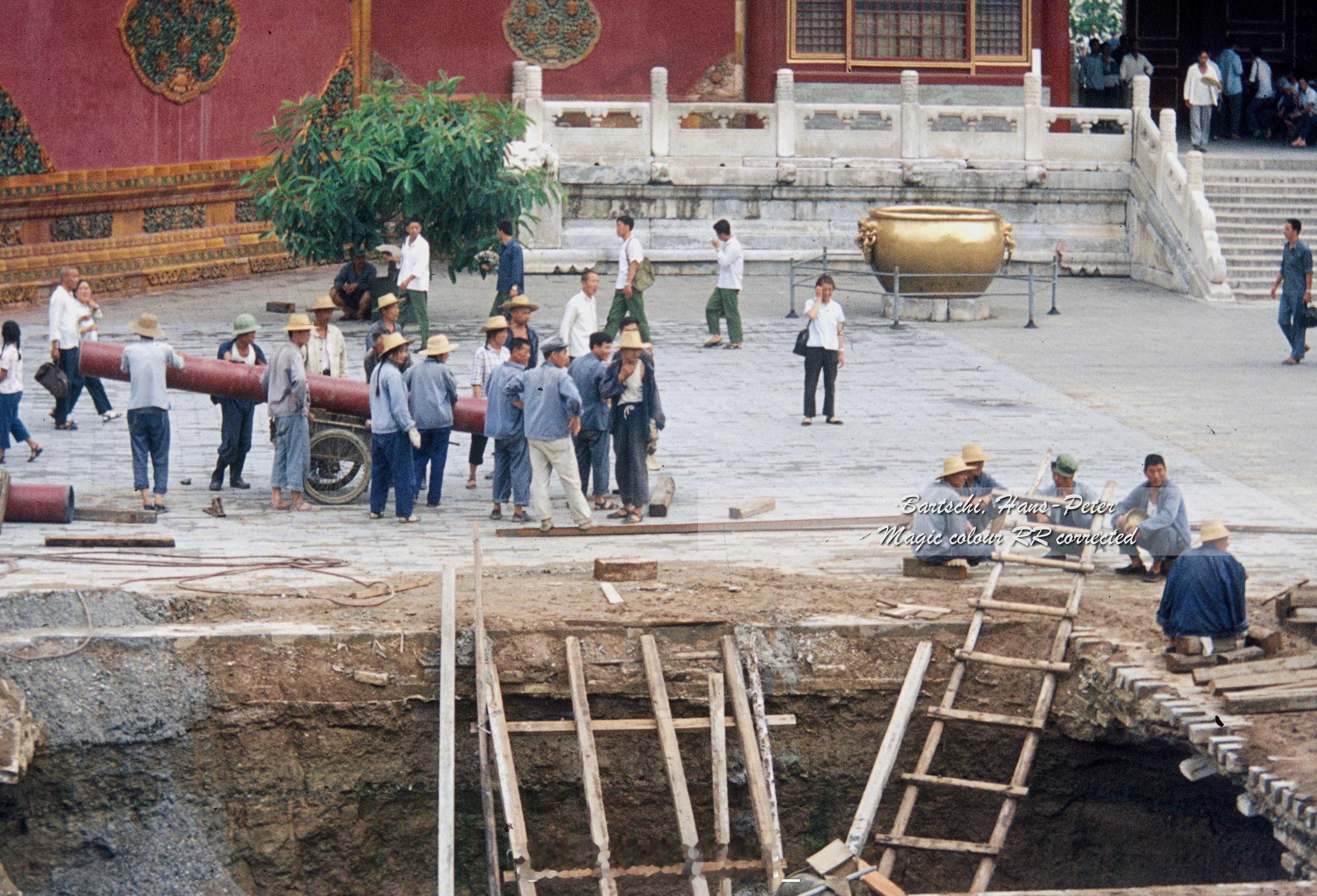 1977 北京故宫大修掠影此为故宫建国后第二次大修始于1974年 耗时7年由于当