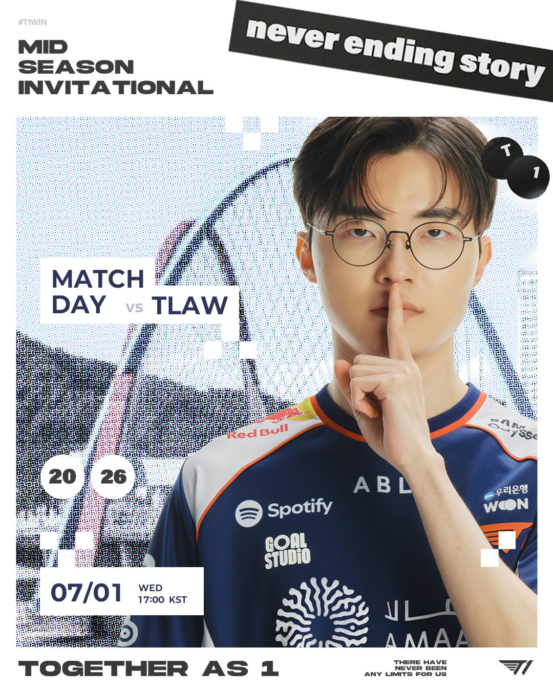 【2026MSI 】 vs TLAW今天的比赛对阵TLAW，请粉丝们多多支持！T