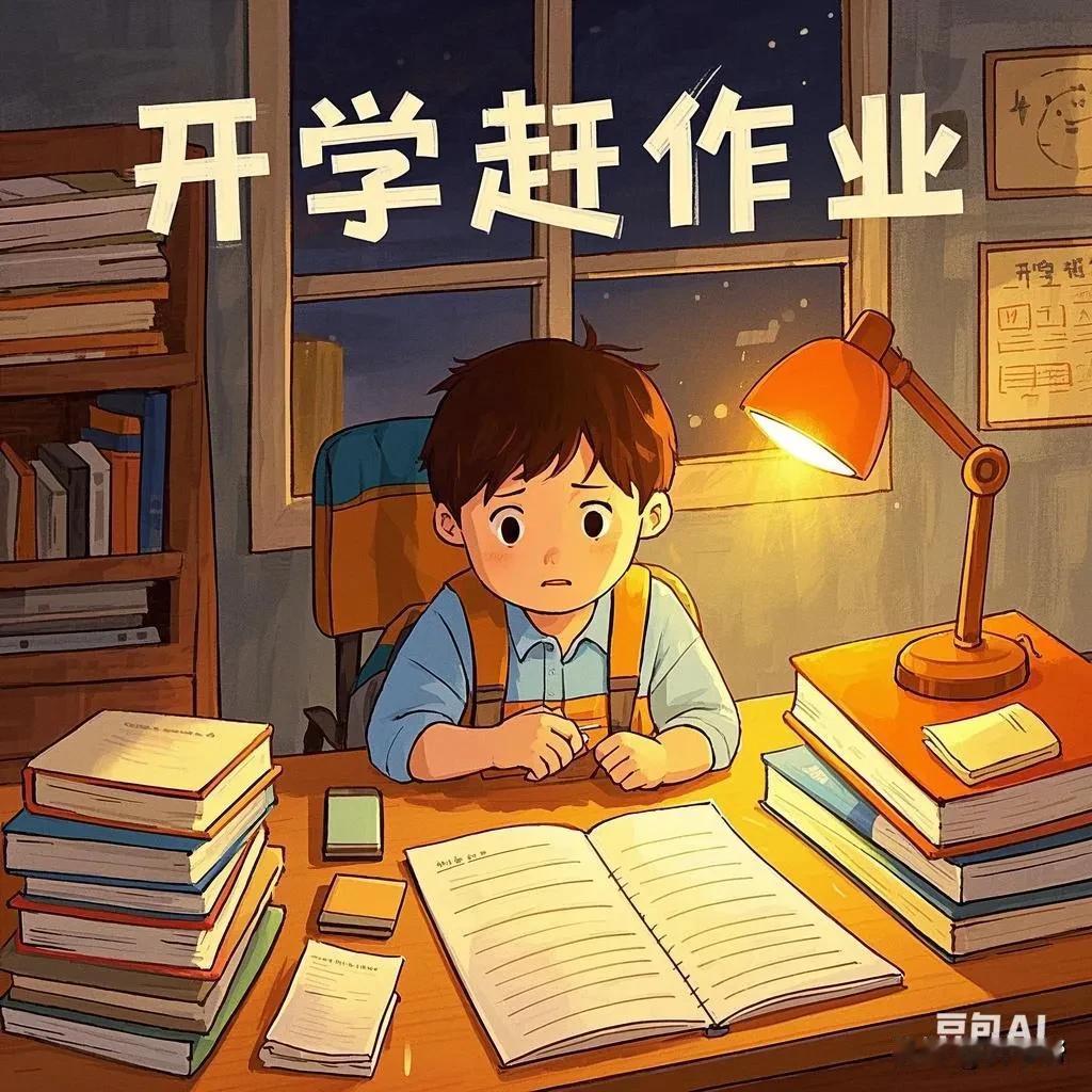 开学前的“作业风暴”，你家娃也这样吗？
 
眼瞅着开学的日子像小火箭一样“嗖”地