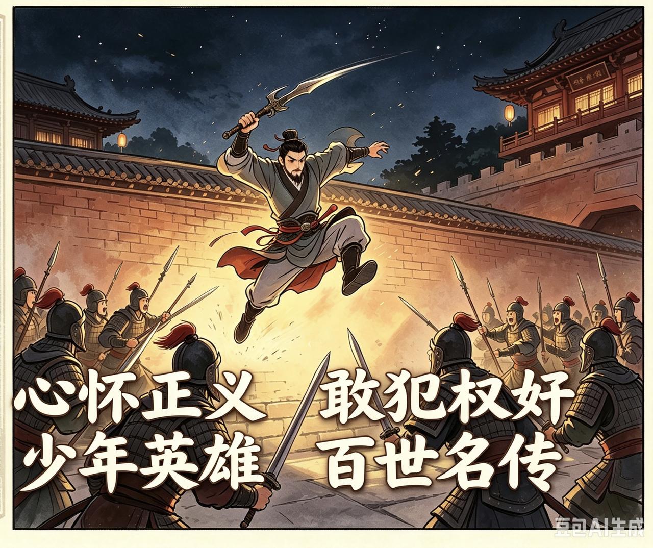 小故事
英雄少年
 
东汉末年，
宦官专权，
常侍张让，
一手遮天，
蒙蔽圣听，