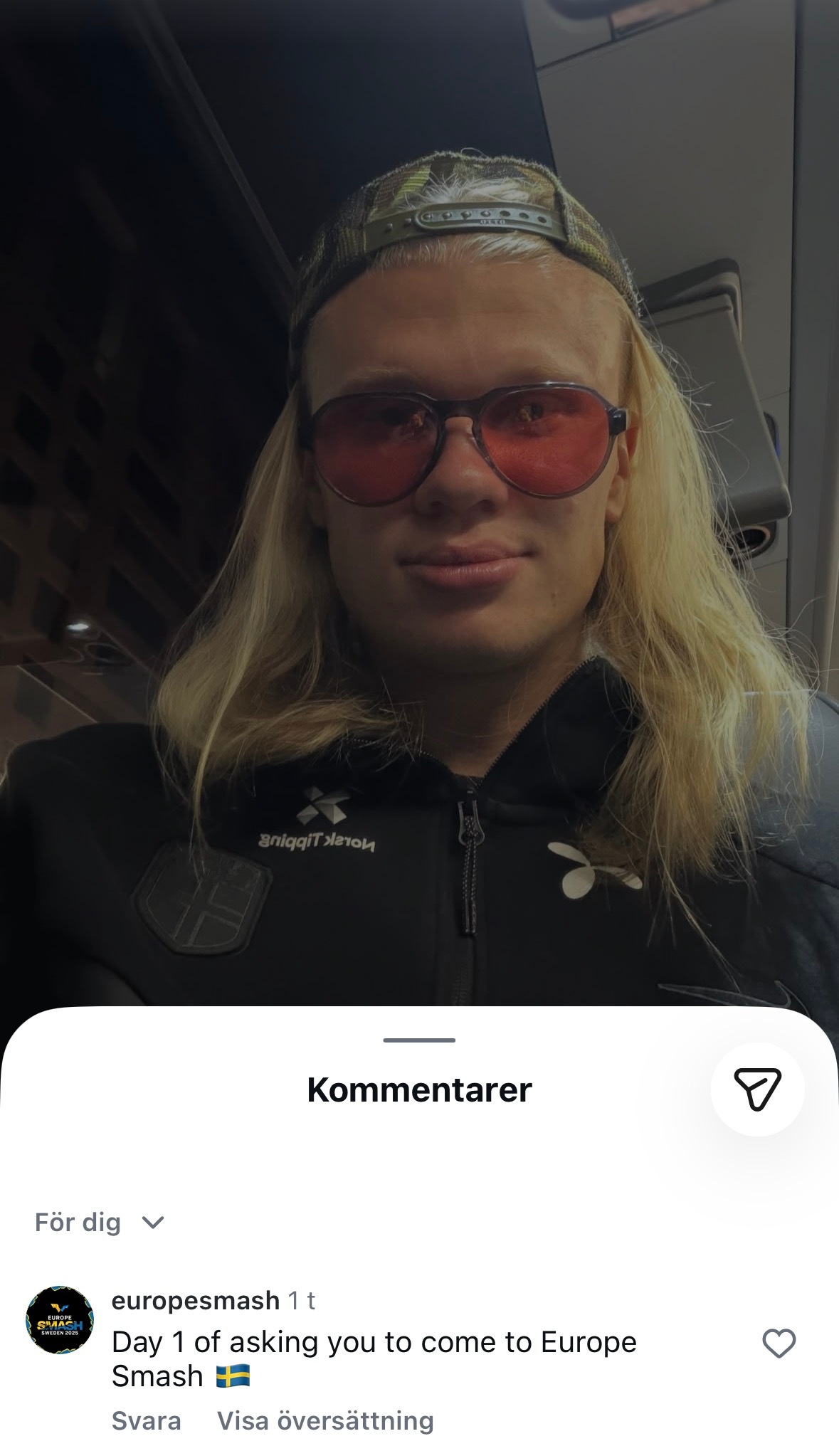 哈兰德底下留言Europe Smash这热度也让你蹭上了