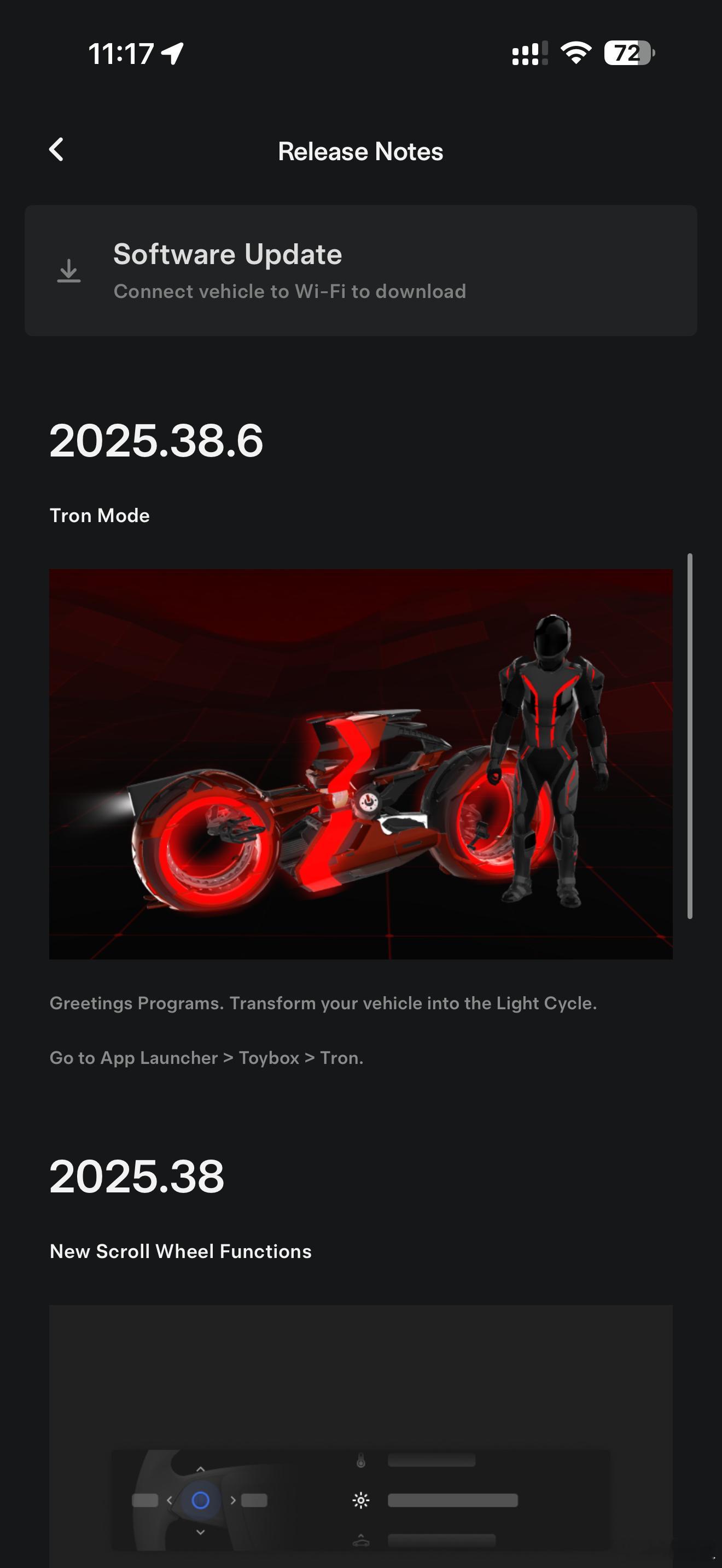 我的Model X已经收到2025.38.11，ota更新了你们呢？ 