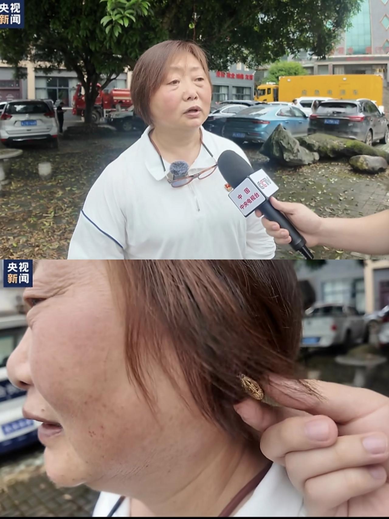 戴耳环女干部专门澄清了，底下网友的评论更让人暖心！

女干部说耳环是假的，100
