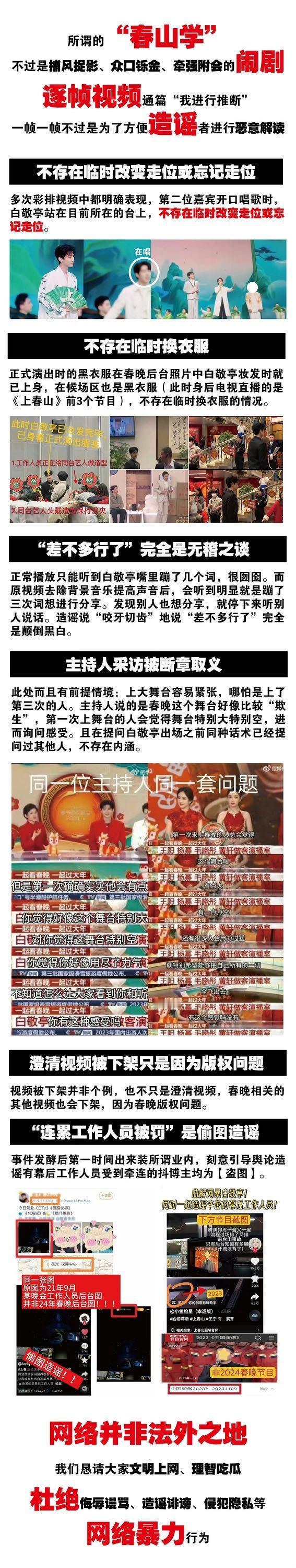 白敬亭方告黑胜诉 告黑之路漫漫，但正义永远不会缺席。网络并非法外之地，支持白敬亭