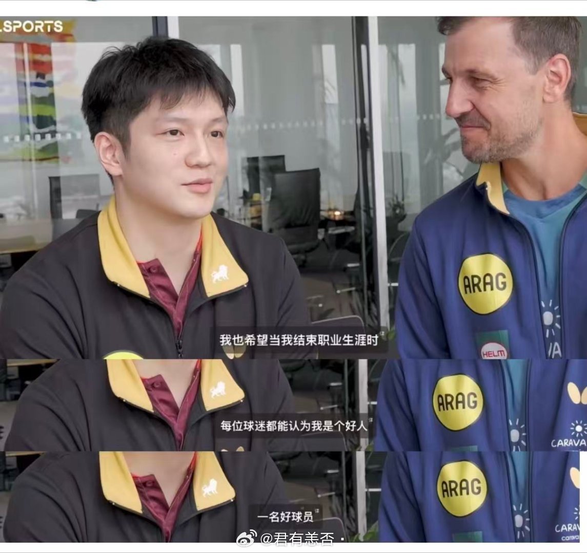 樊振东波尔谈退役话题樊振东你是好人，是伟大的乒乓球运动员。 ​​​