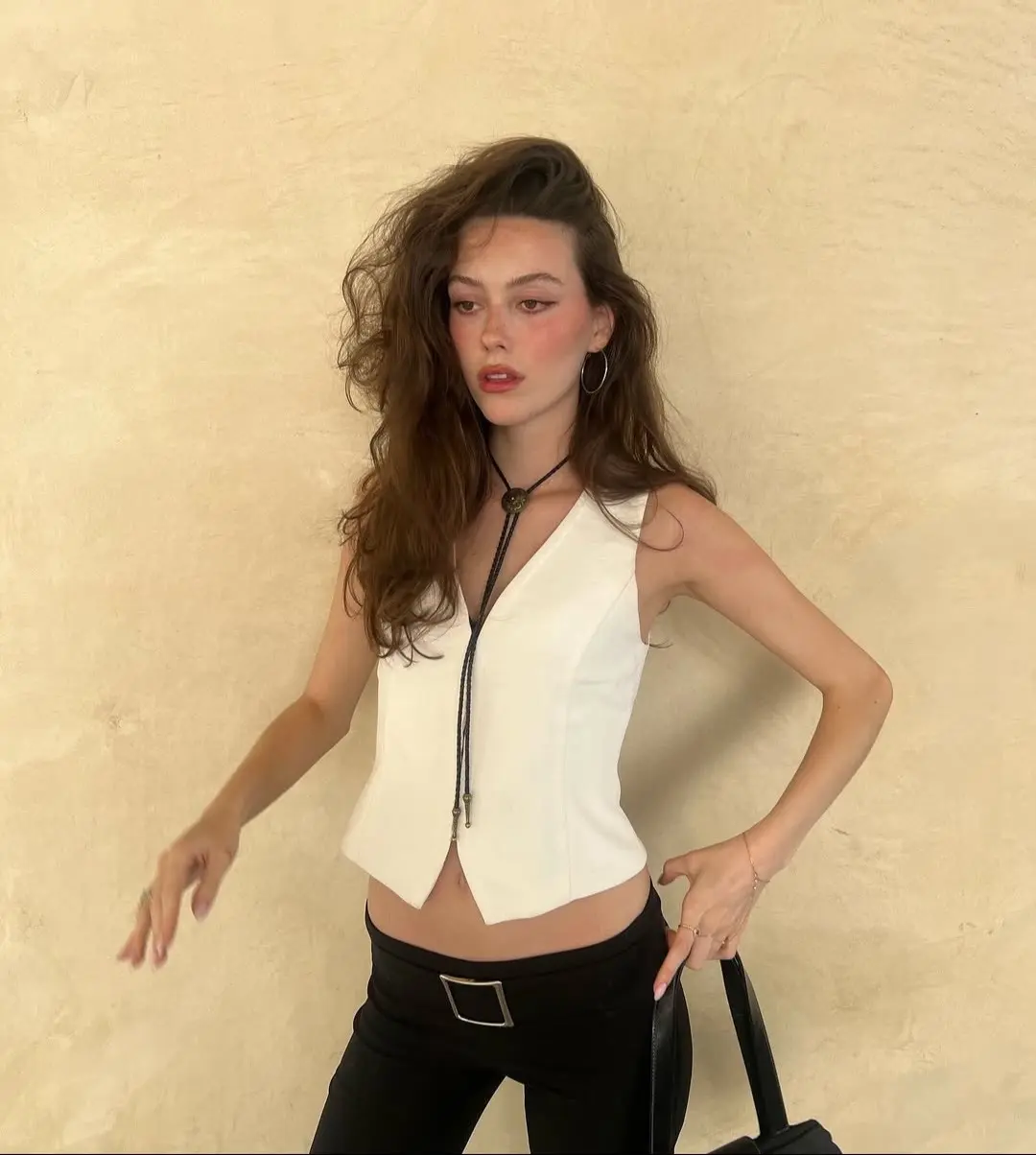 美式辣妹套装。拽姐穿搭