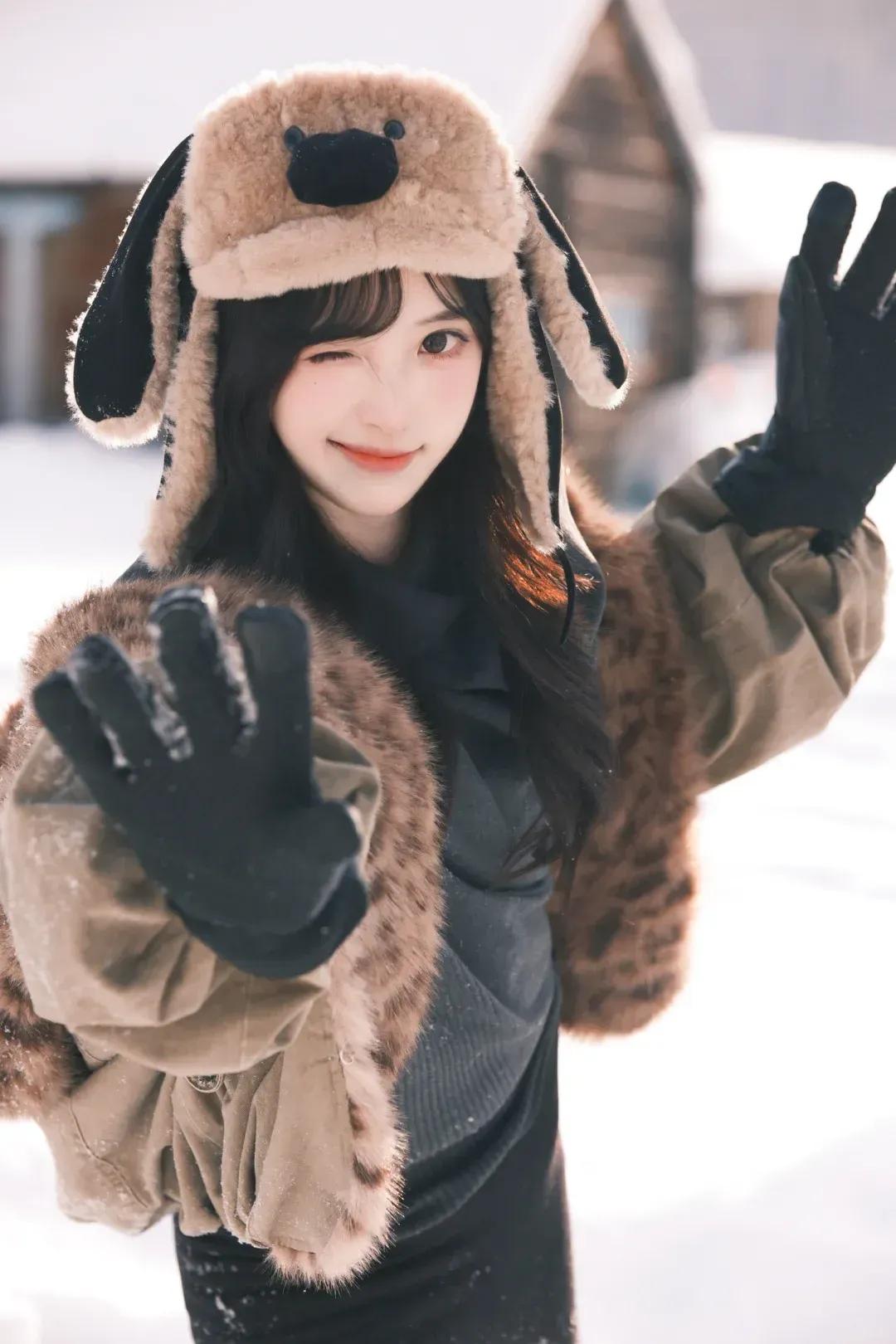 分享甜美小姐姐随手拍雪美人更美分享唯美的美照