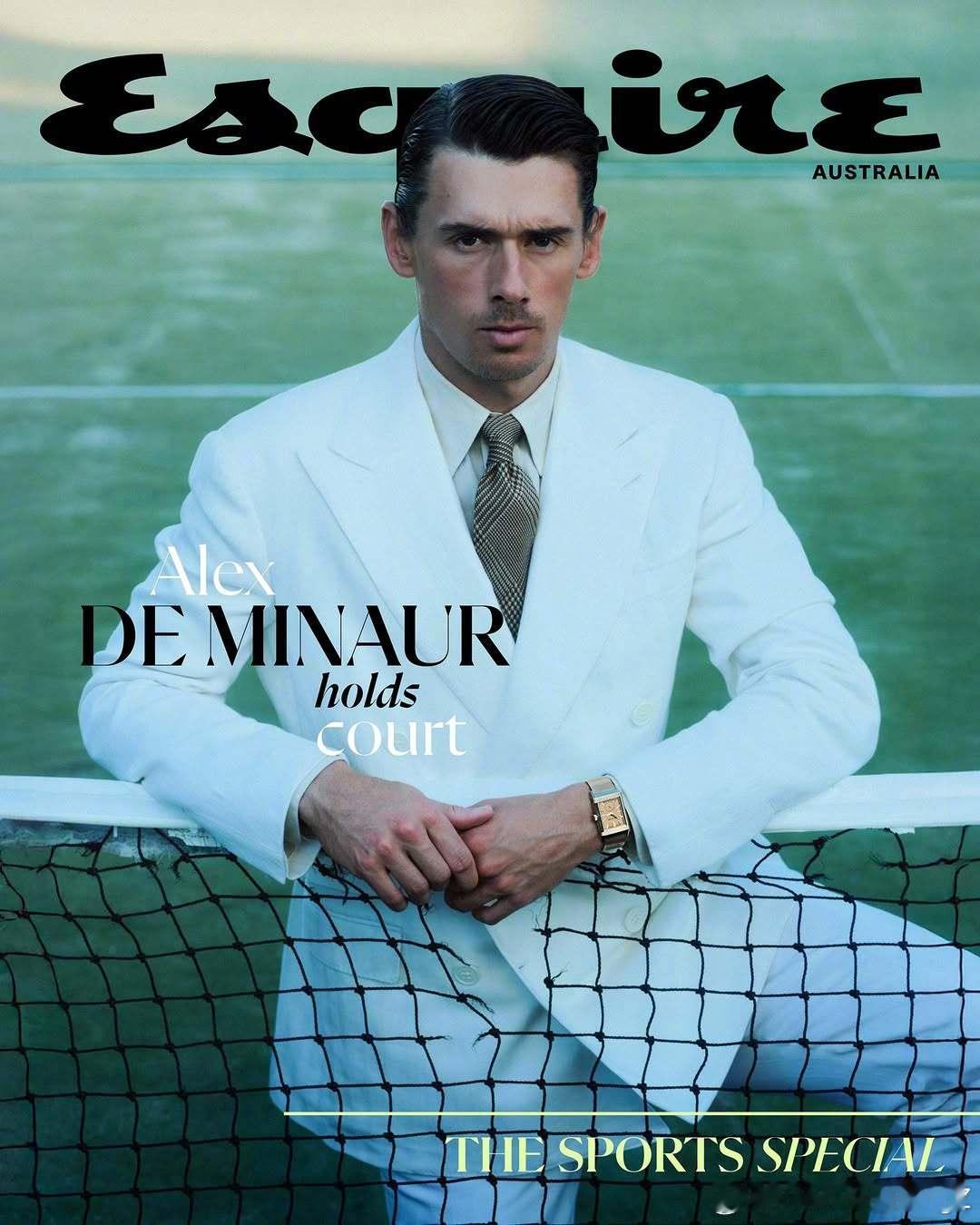 网球运动员 Alex De Minaur 身着 Ralph Lauren 亮相澳
