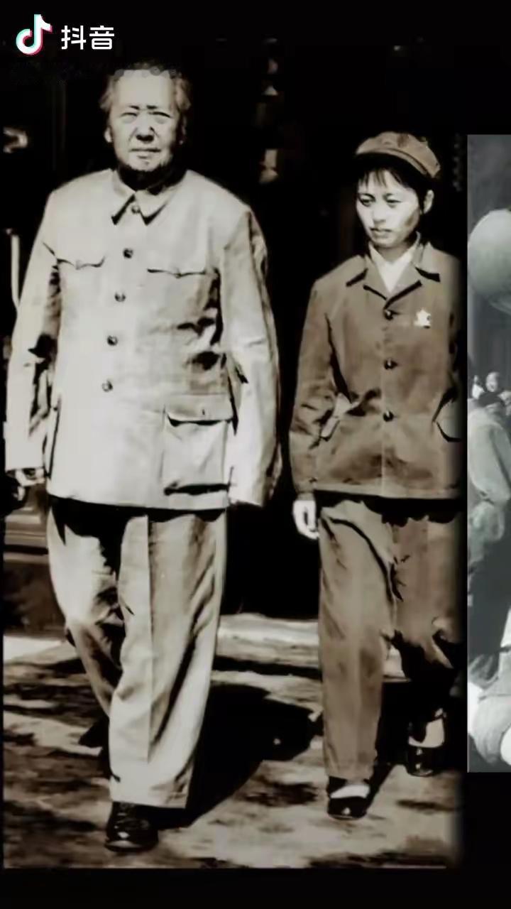 能与毛主席同框，是一生无上的荣光！这位与伟人并肩同行的女士，你一眼认出来了吗？