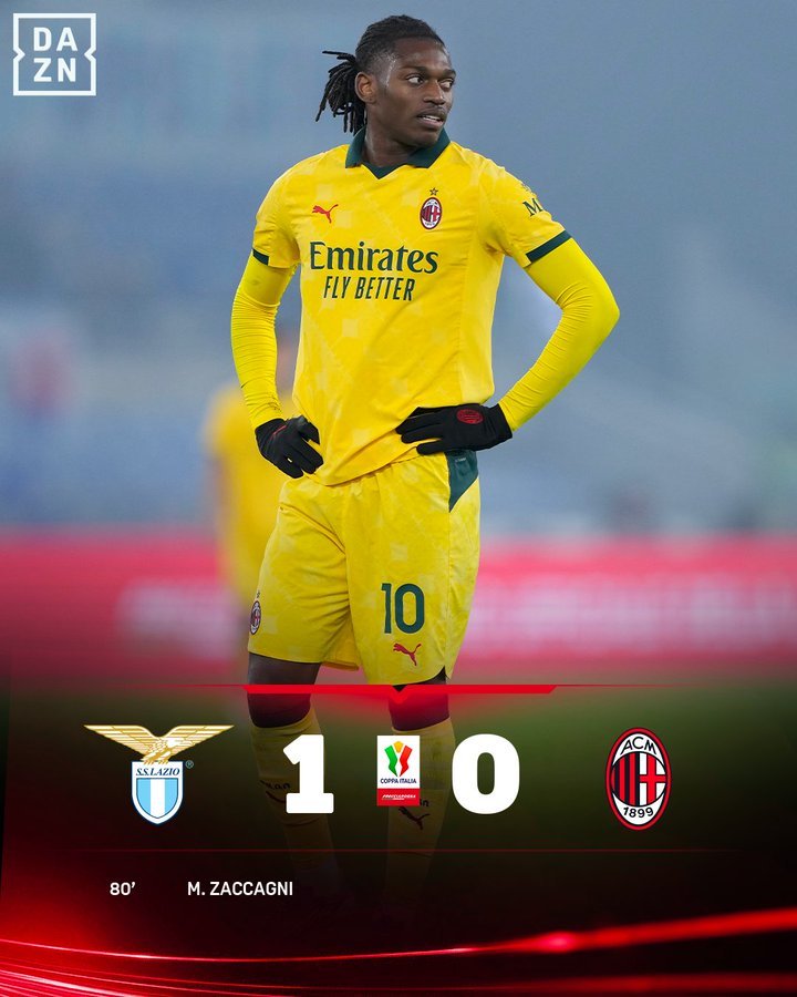 【拉齐奥1比0AC米兰 】如果说意大利杯被淘汰了挺好的，可能有点违背体育精神，或