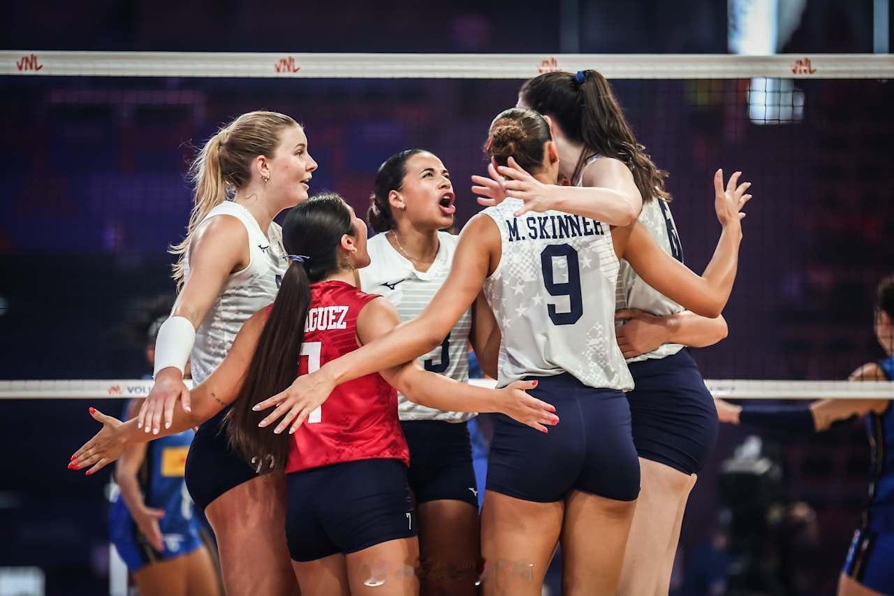 2025世界女排联赛 美国女排VNL成绩🥇 - 2018年🥇 - 2019年